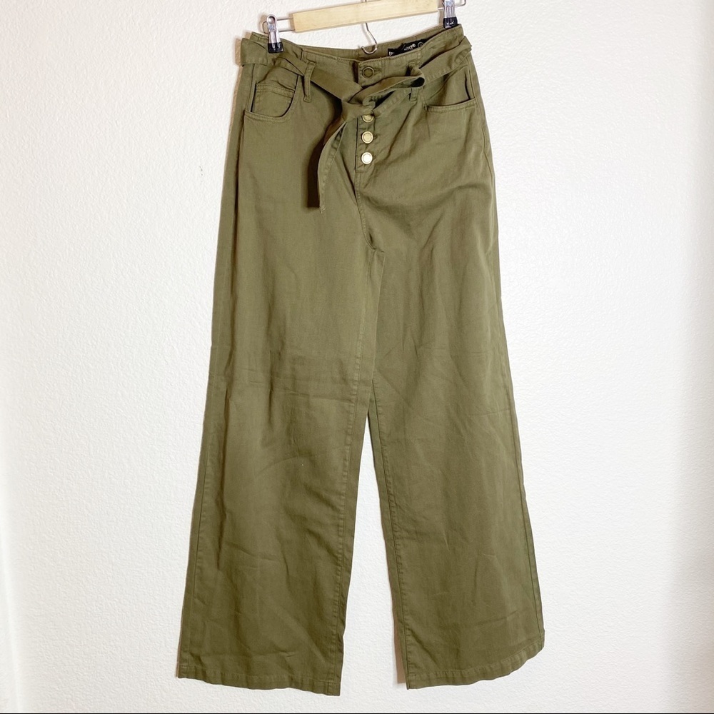 BLANK NYC- Olive Green Wide Leg Trousers - 26